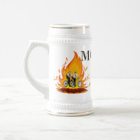 Mormons sur la tasse du feu