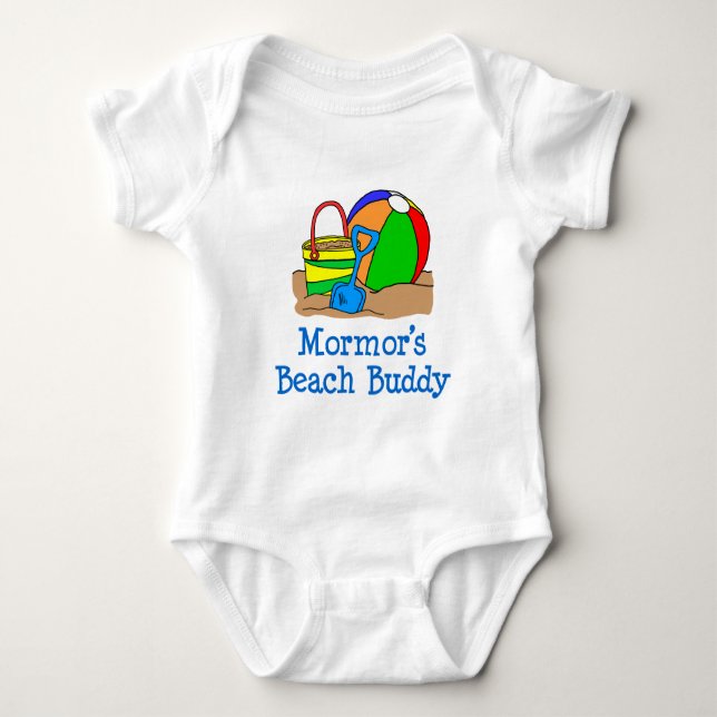 Mormor's Beach Buddy Baby Strampler (Vorderseite)