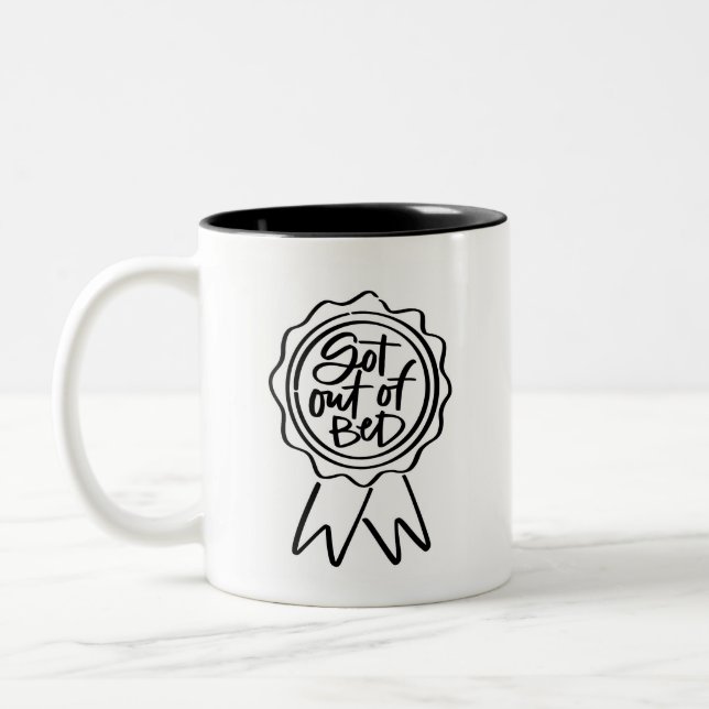 Morning Award handlettiert Zweifarbige Tasse (Links)