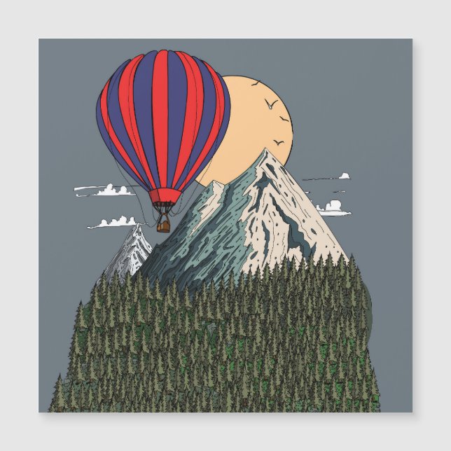 Morning Balloon Ride Magnetkarte (Vorderseite)
