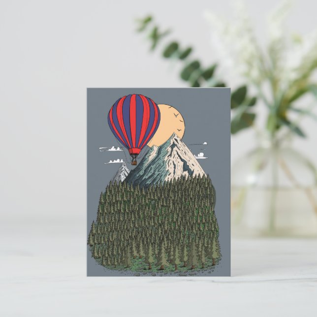 Morning Balloon Ride Postkarte (Stehend Vorderseite)