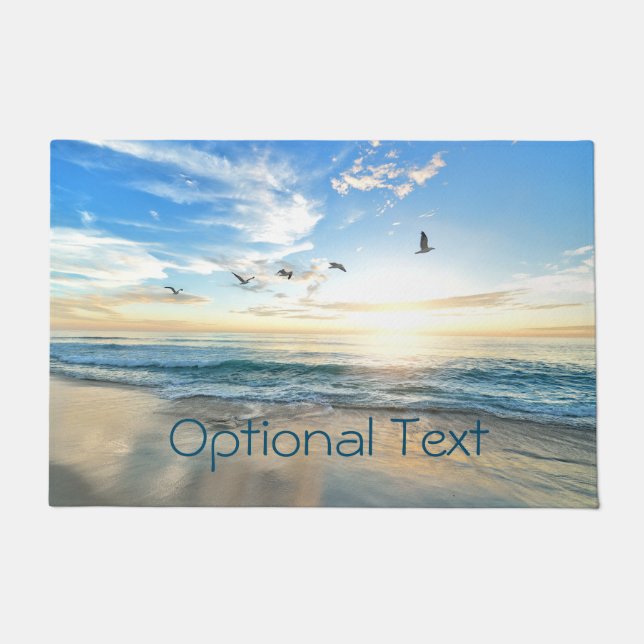 Morning Beach Seagulas Fußmatte (Vorderseite)