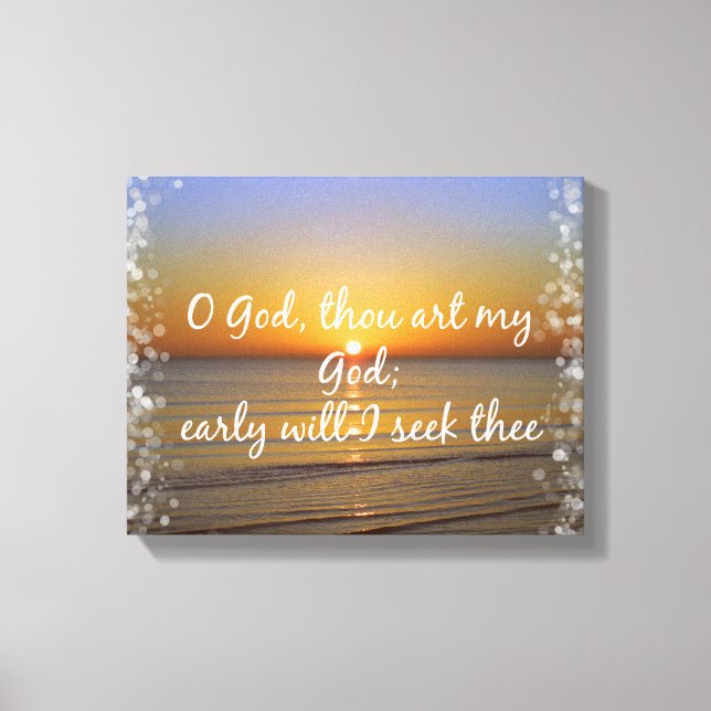 Morning Bible Verse Seele Gott Leinwanddruck (Vorderseite)