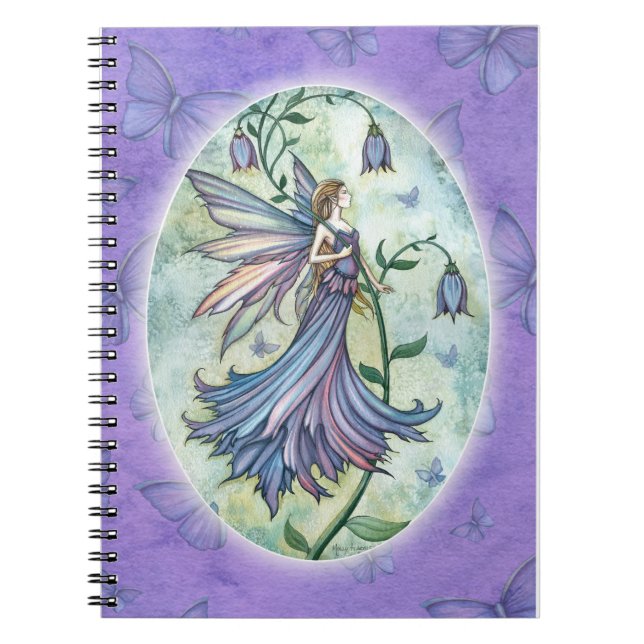 Morning Blue Blume Fee Notebook Notizblock (Vorderseite)