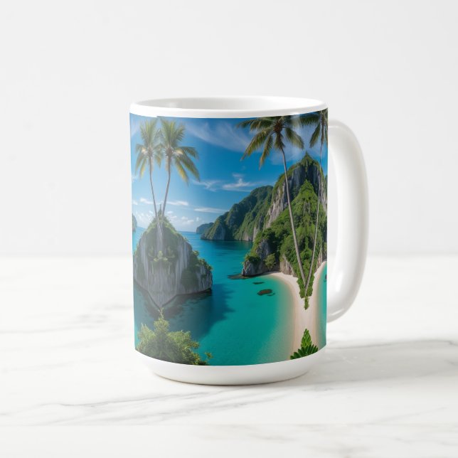 "Morning Brew with View - Turquoise Cove Edition Kaffeetasse (VorderseiteRechts)