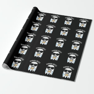 Morning Broo Funny Ghost Kaffee Puff Dark BG Geschenkpapier