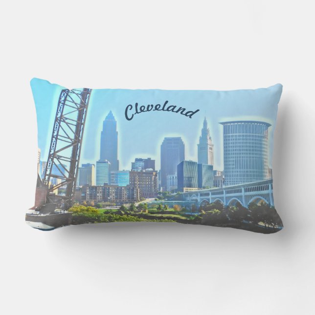 Morning Cleveland Ohio Pillow Lendenkissen (Vorderseite)