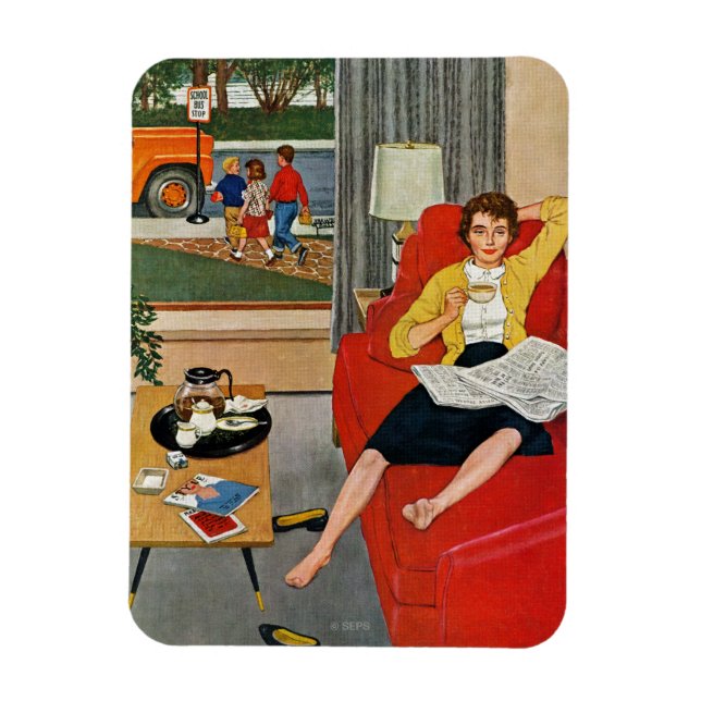 Morning Coffee Break Magnet (Vertikal)