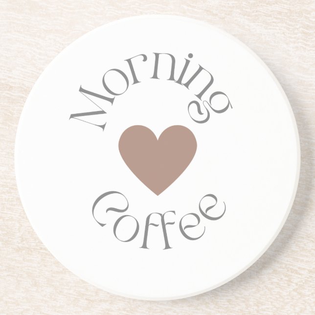 Morning Coffee, Caffine Lover Gift idea Getränkeuntersetzer (Vorne)