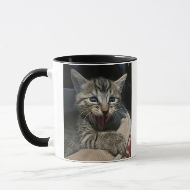 Morning Coffee. Cat Humor. Cat Coffee Mug. Tasse (Links)