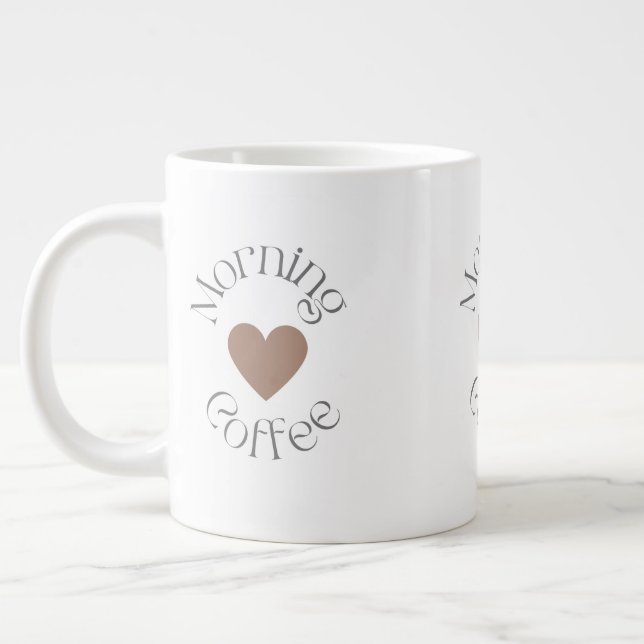 Morning Coffee, Cozy Coffee Lover Gift Jumbo-Tasse (Links)