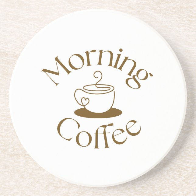 Morning Coffee Lover Gift for co-worker Getränkeuntersetzer (Vorne)