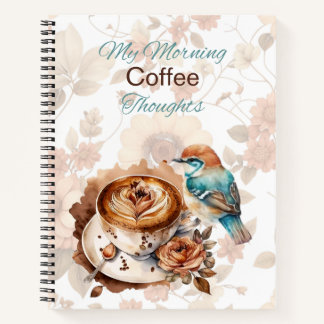 Morning Coffee Thoughts Spiral Notebook Notizbuch