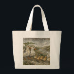 Morning Commute Whimsical Farmhouse Duck Rainy Day Jumbo Stoffbeutel<br><div class="desc">This tote bag features a mother duck and her yellow ducklings by a peaceful country pond. The warm and rustic scene makes it perfect for duck lovers, fans of farm animals, and anyone who enjoys cute and peaceful outdoor artwork. Great for everyday use, grocery shopping, school, or casual outings. A...</div>