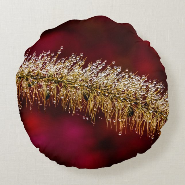 Morning Dew Rundes Kissen (Rückseite)