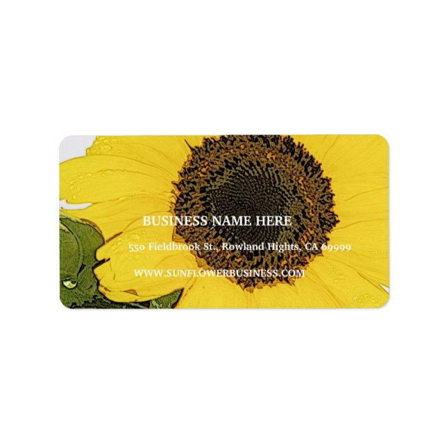 Morning Dew Sonnenblume Adressaufkleber (Vorne)