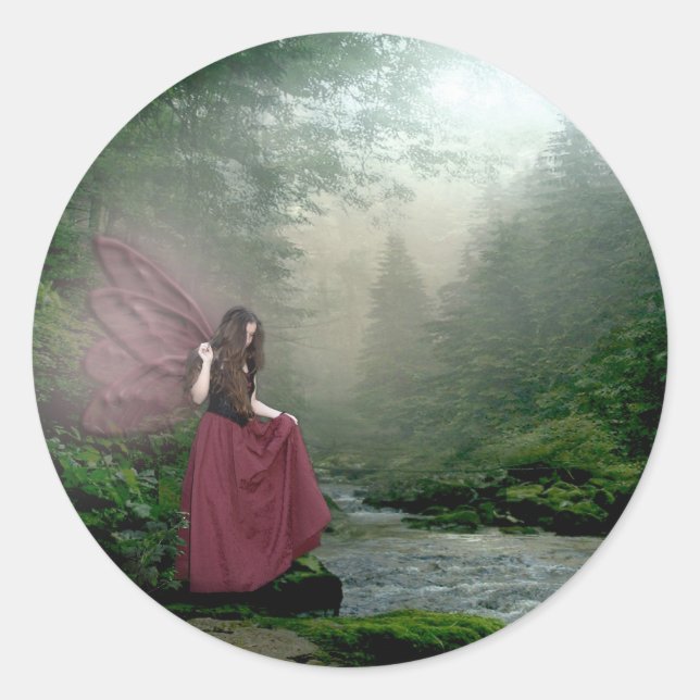 Morning Fairy Runder Aufkleber (Vorderseite)