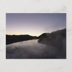 Morning Fog am Jackson River bei Grand Teton Postkarte