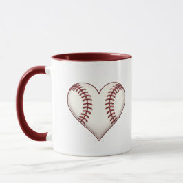 Morning Fuel Baseball Herz Tasse
