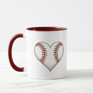 Morning Fuel Baseball Herz Tasse