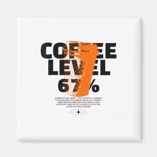 Morning Fuel Retro Kaffee 67 Cup Motivation Koffei Magnet