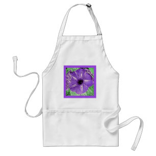 Morning Glory Block Print - Softviolett Schürze