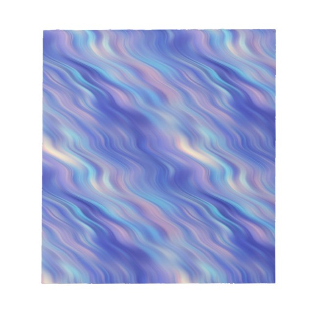 Morning Glory Blue Wavy Textur Notizblock (Vorderseite)