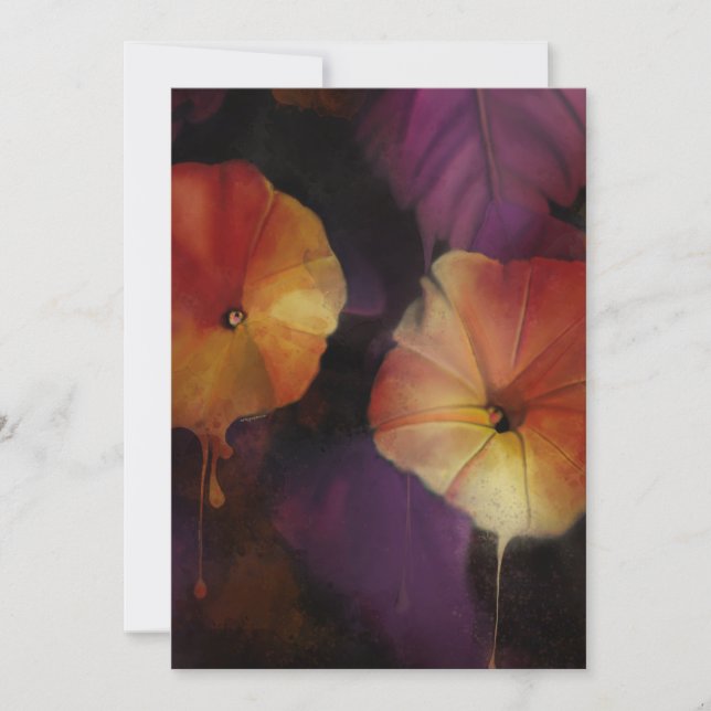 Morning Glory Blume Einladung (Vorderseite)