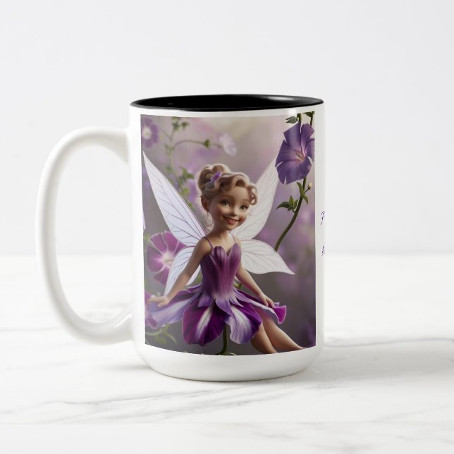 Morning Glory Blume Fairy Zweifarbige Tasse (Links)