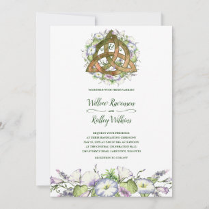 Morning Glory Celtic Orange Triquetra Handfasting Einladung