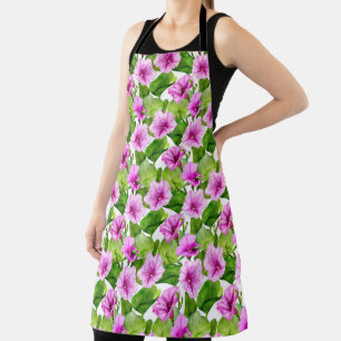 Morning Glory Floral Pattern Schürze