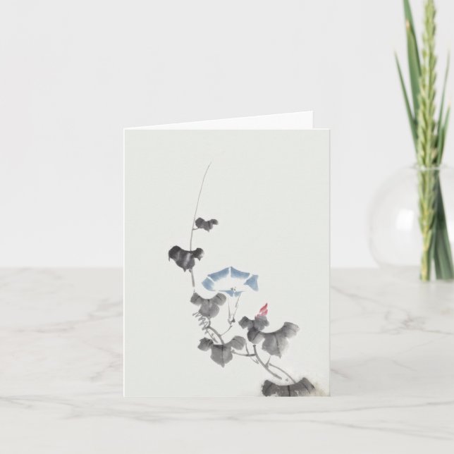 Morning Glory Hokusai Japanisch Fine Art Art Karte (Vorderseite)