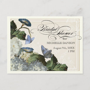 Morning Glory Hydrangea - Brautparty Postcard Einladungspostkarte