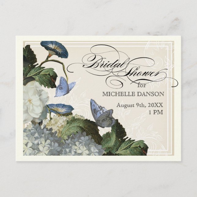 Morning Glory Hydrangea - Carte postale Fête des m (Devant)