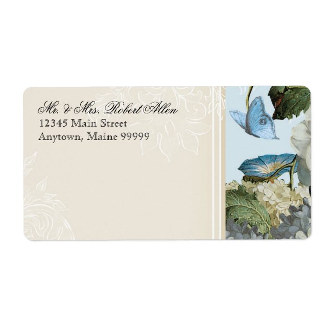 Morning Glory Hydrangea - Étiquettes d'adresse de  (Devant)