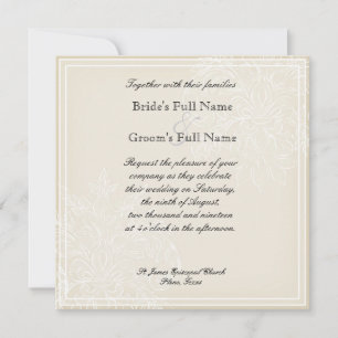 Morning Glory Hydrangea Wedding Invitation - Aqua Einladung