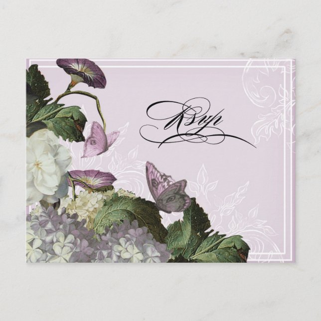 Morning Glory Hydrangea - Wedding Postcard UAWG Einladungspostkarte (Vorderseite)