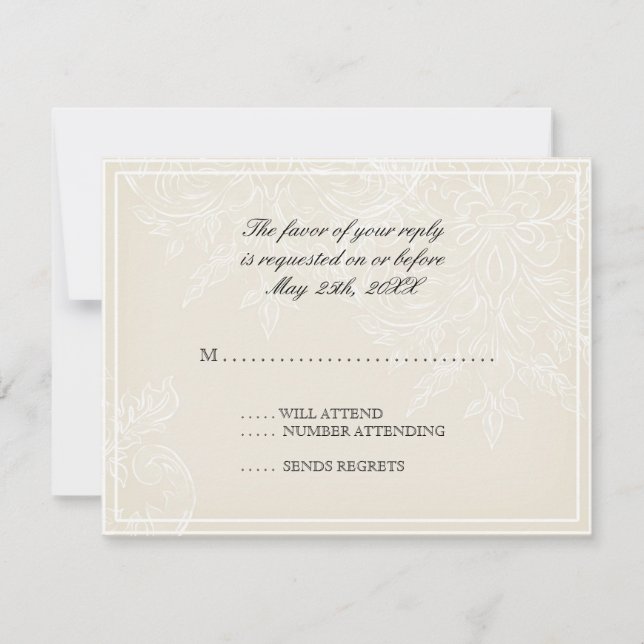 Morning Glory Hydrangea Wedding RSVP Response Card (Vorderseite)