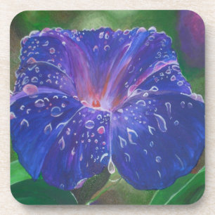 Morning Glory (Ipomoea Purpurea) Petals und Dew Dr Getränkeuntersetzer