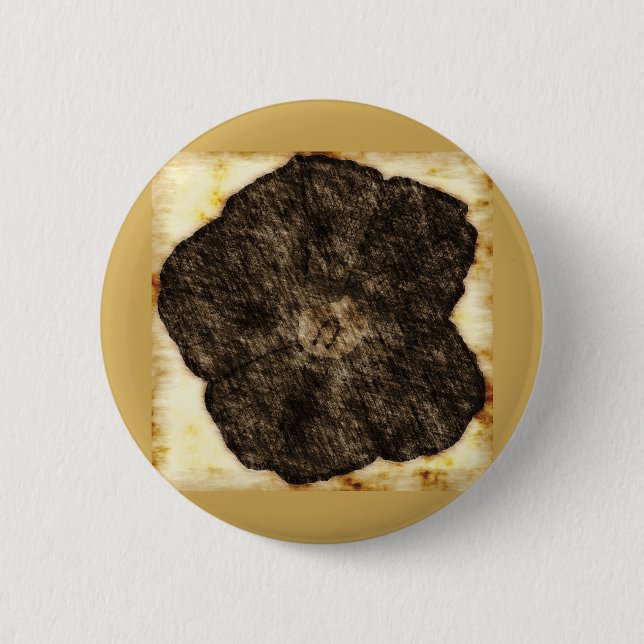 Morning Glory Old Time Sketch Button (Vorderseite)