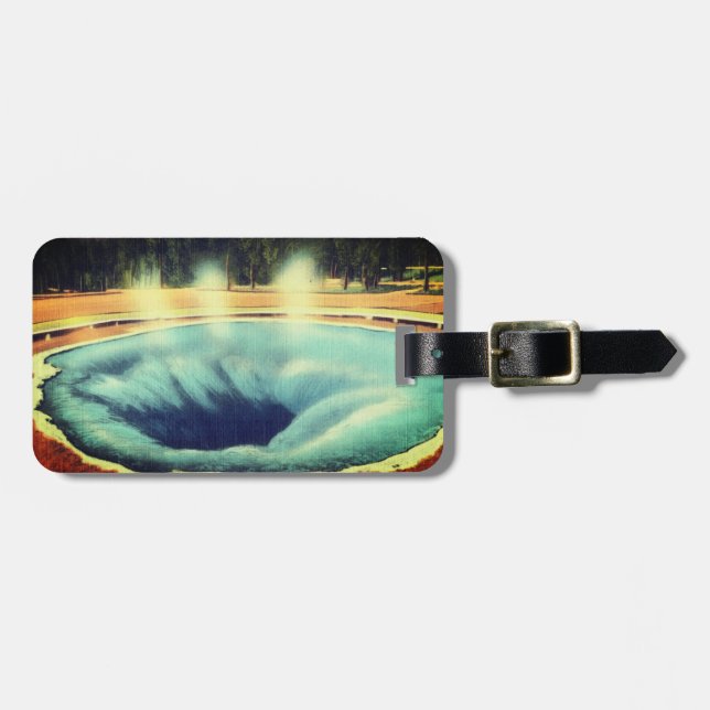 Morning Glory Pool, Yellowstone Nationalpark Gepäckanhänger (Vorderseite horizontal)