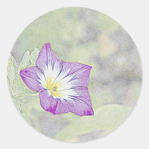 Morning Glory Runder Aufkleber