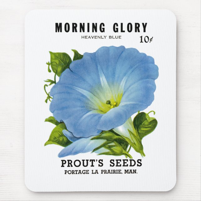 Morning Glory Vintag Seed Packet Mousepad (Vorne)