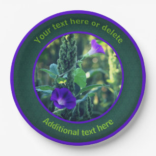 Morning Glory Wildblumen Personalisiert Party Pappteller