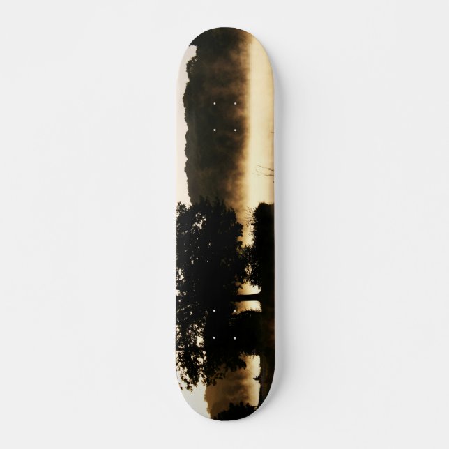 Morning Lake Scene sdcna Skateboard (Vorne)