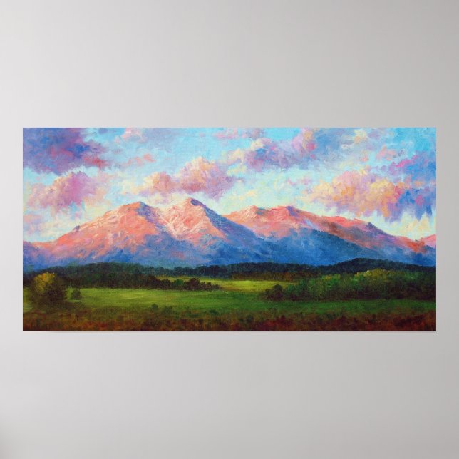 "Morning Light On Mount Shavano"  Print Poster (Vorne)