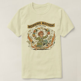 Morning Mayhem - Funny Coffee Chaos T-Shirt