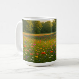 Morning Meadow: Symphonie von Wildblumen Kaffeetasse
