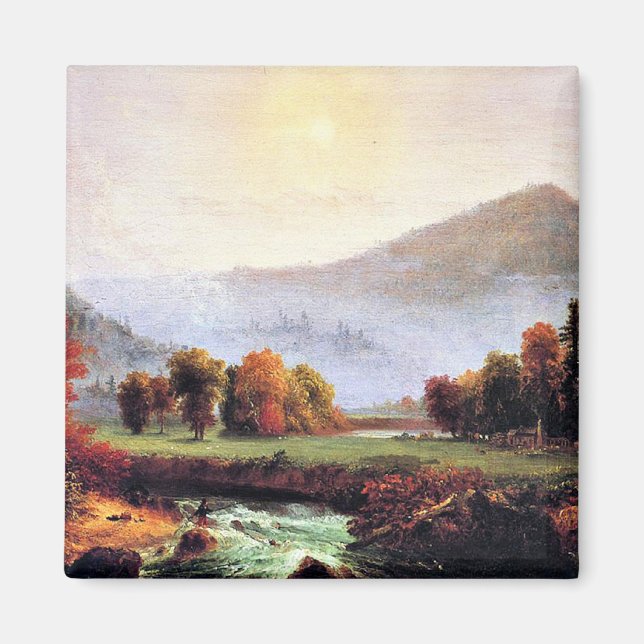 Morning Mist Aufstieg in New Hampshire Magnet (Vorne)