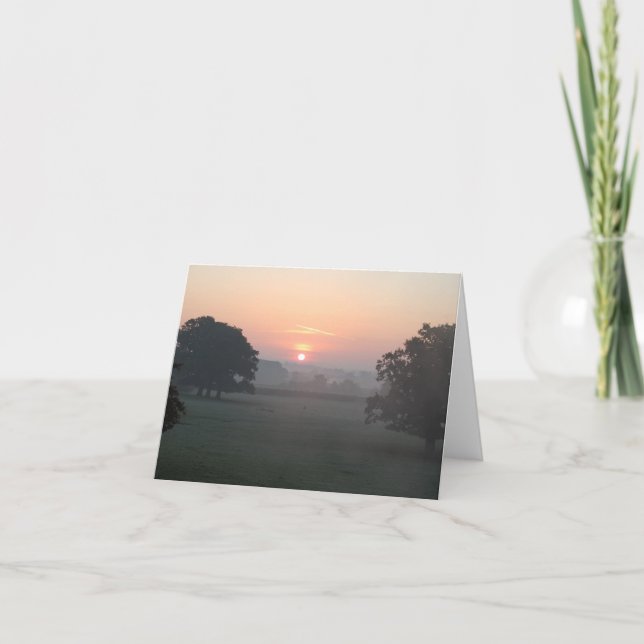 Morning Mist Feiertagskarte (Vorderseite)